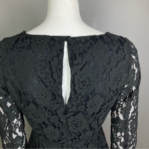 J. Crew Factory Dress size 4 lace faux wrap knee-length work event long sleeve - Picture 8 of 8